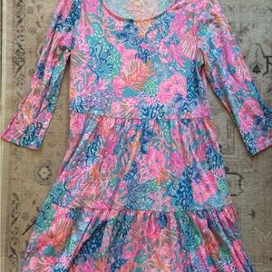 Lilly Pulitzer Pink and Blue Sundress with Raglan Sleeves